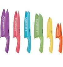 Cuisinart Advantage 12pc Ceramic-Coated Color Knife Set With Blade Guards-