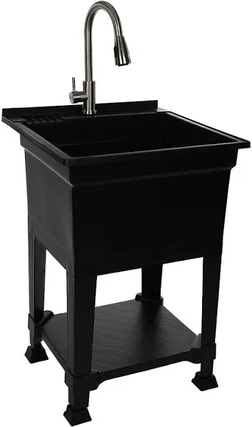 Usa-Made Plastic Freestanding 24 in X 24-Inch Utilitytub Heavy Duty Compact Util