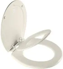 Mayfair by Bemis 1888SLOW 000 NextStep2 Elongated Slow Close Toilet Seat with Built-in Potty Training Seat