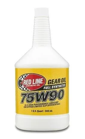 Red Line Oil 57904 75W90 Gear Oil Synthetic GL-5 Differential Gear Oil 1 Quart