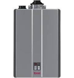 Rinnai RSC199iN Sensei RSC 199K BTU 11 GPM Residential Interior Gas Tankless Water Heater Silver Metallic