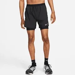 Nike Dri-Fit Stride Hybrid 2-In-1 Black Running Shorts DM4757 010 Men’s 3XL Tall