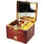 Musical Jewellery Box with Classic Rotating Ballerina Dancer Music Box Necklace 