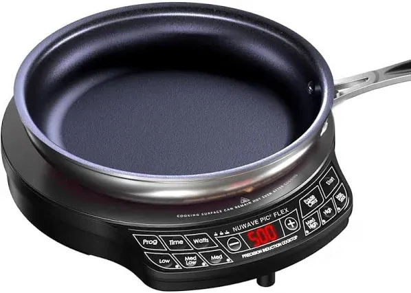 NuWave PIC Flex Precision Induction Cooktop in Black with 9 in. Fry Pan 30537