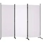 VEVOR Room Divider 6.1 ft Room Dividers and Folding Privacy Screens 3-Panel Fabric Partition Room Dividers for Office White BLP310271INCHGODYV0