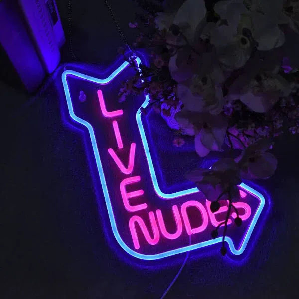 Neon Sign for Wall Decor Man Cave Bar Home Art Neon Light LED Neon Blue+Pink