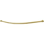 Kingston Brass Edenscape 47-Inch to 60-Inch Adjustable Curved Shower Curtain Rod - Brushed Brass