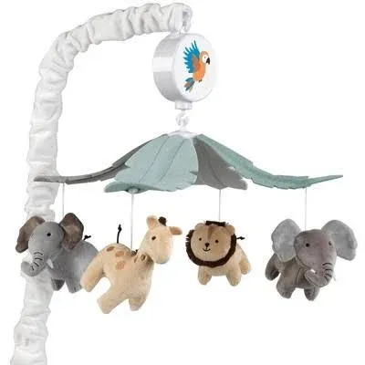 Lambs & Ivy Jungle Friends Musical Baby Crib Mobile Animals Soother Toy