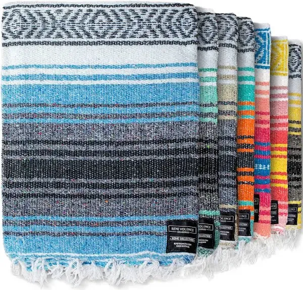 Authentic Handwoven Mexican Blanket, Yoga Blanket - Perfect Outdoor Blanket