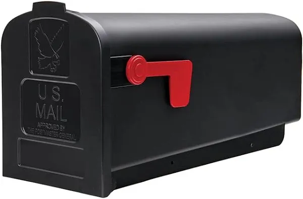 Architectural Mailboxes Post Mount Black Plastic Standard Mailbox | PL10B020