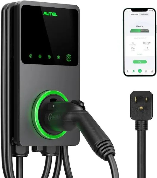 Autel MaxiCharger Level 2 40A EV Charging Station with In-Body Holster Nema 14-50