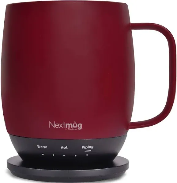 Nextmug Temperature-Controlled Self-Heating 14-oz Mug,Burgundy