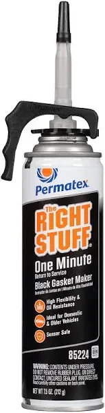 Permatex 85224 The Right Stuff Gasket Maker, 7.5 oz, PowerBead Can, Black