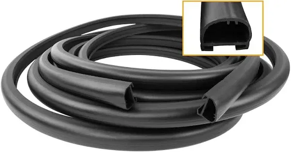 Black Rubber 018-312-EKD for 1&#034; X 15/16&#034; X 35&#039; D-Seal RV Slide Out System