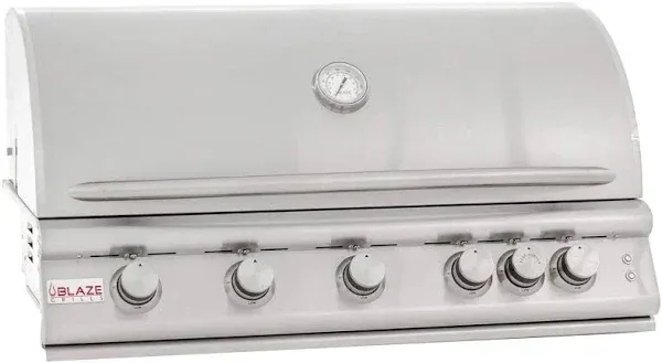 Blaze LTE 40-Inch 5-Burner Built-in Natural Gas Grill with Rear Infrared Burner & Grill Lights - BLZ-5LTE-NG