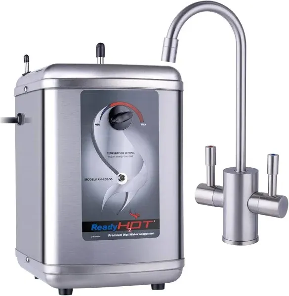 Ready Hot 200 Instant Hot Water Tank, 2-Handle Polished Chrome Faucet