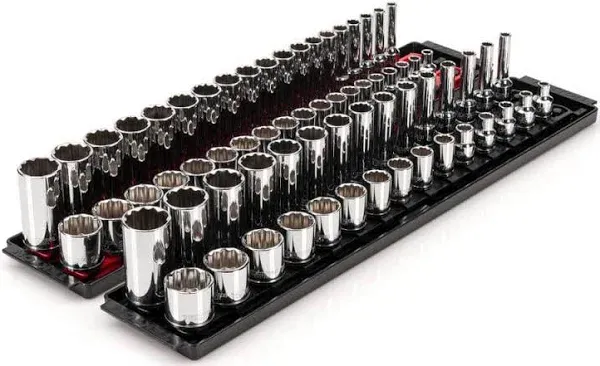 Tekton 68-Piece Standard (SAE) and Metric 3/8-in Drive 12-Point Shallow/ Deep