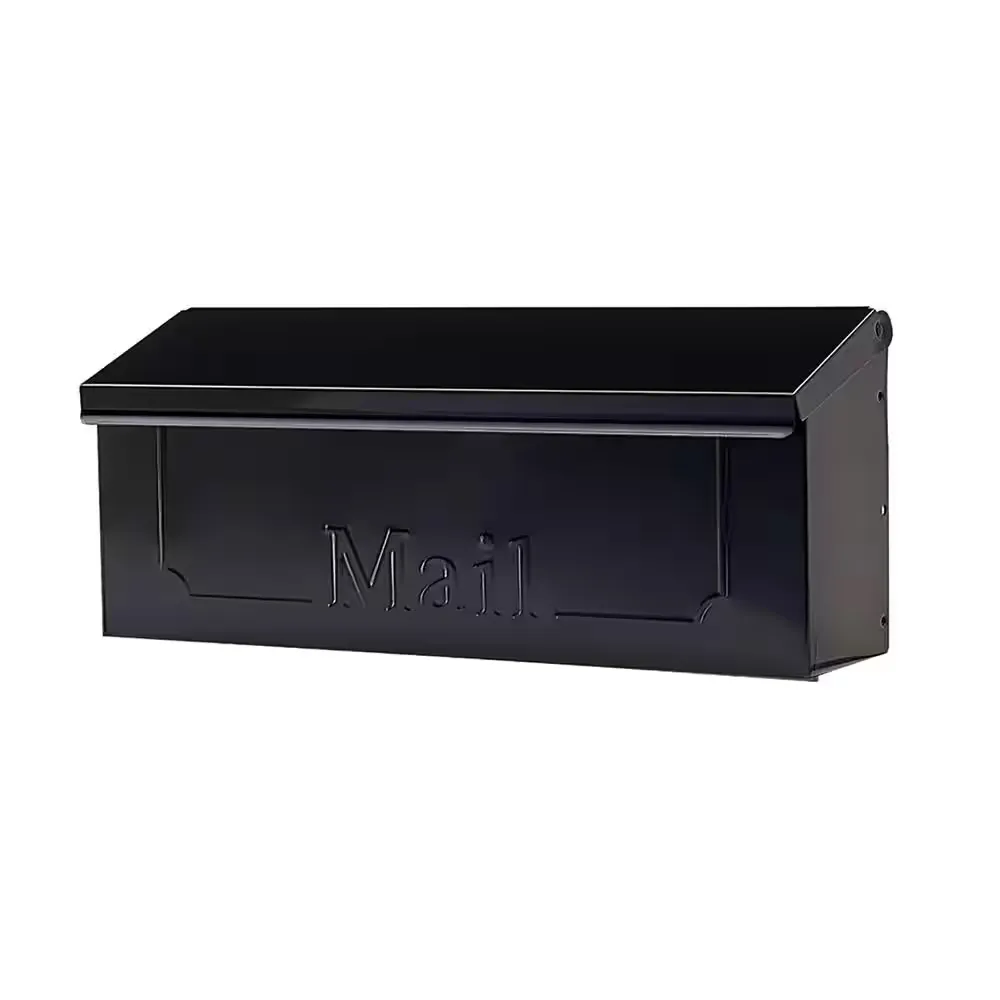 Townhouse Black Galvanized Steel Wall Mount Mailbox Architectural Mailboxes NIB