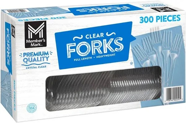 Member's Mark Heavyweight Clear Plastic Forks