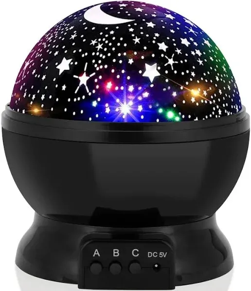 Night Light for Kids, Votozi Kids Night Light, Star Night Light, Moon and Star Projector 360 Degree Rotation