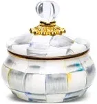 MacKenzie-Childs Sterling Check Enamel Squashed Pot