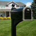 Gibraltar Mailboxes Landover Aluminum Black Mailbox Post LP000B00