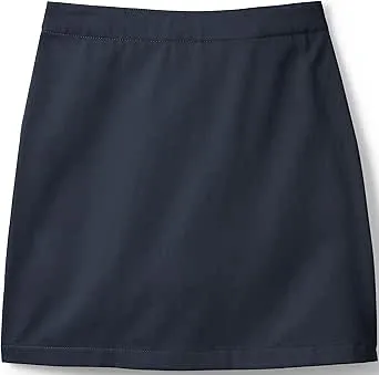 Lands' End School Uniform Girls Blend Chino Skort Above Knee - 14 - Classic Navy