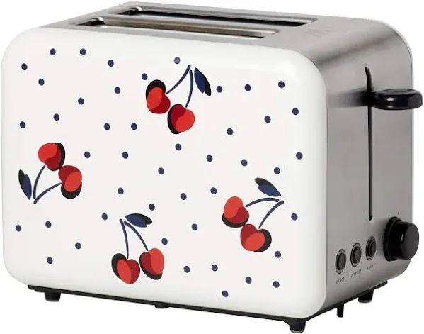 Kate Spade New York Vintage Cherry Dot 2-Slice Toaster Retro Fun NEW IN BOX