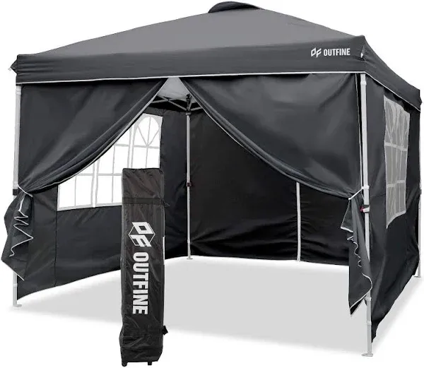 OUTFINE Canopy 10&#039;x10&#039; Pop Up Commercial Instant Gazebo Tent, Fully Waterproo...