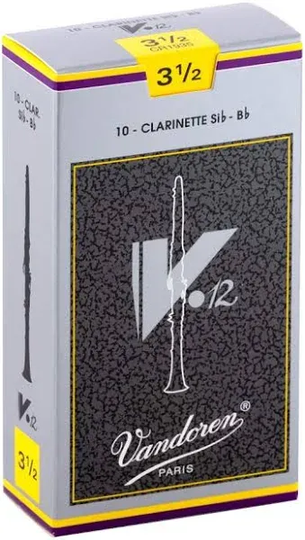 Vandoren CR1935+ Bb Clarinet v.12 Reeds Strength 3.5+ Box of 10