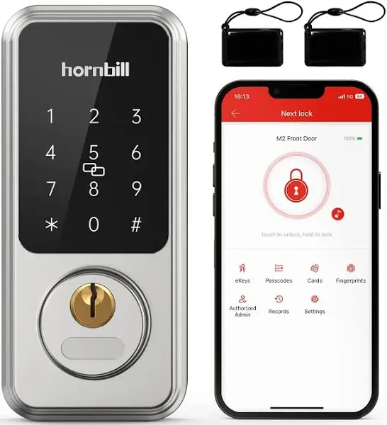 Smart Deadbolt Locks with Keypad and Hornbill Keyless Entry