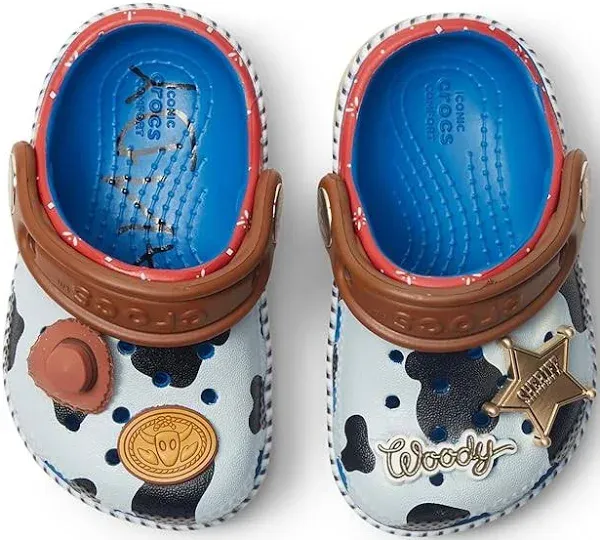 Crocs Toddler Toy Story Woody Classic Clog Blue Jean