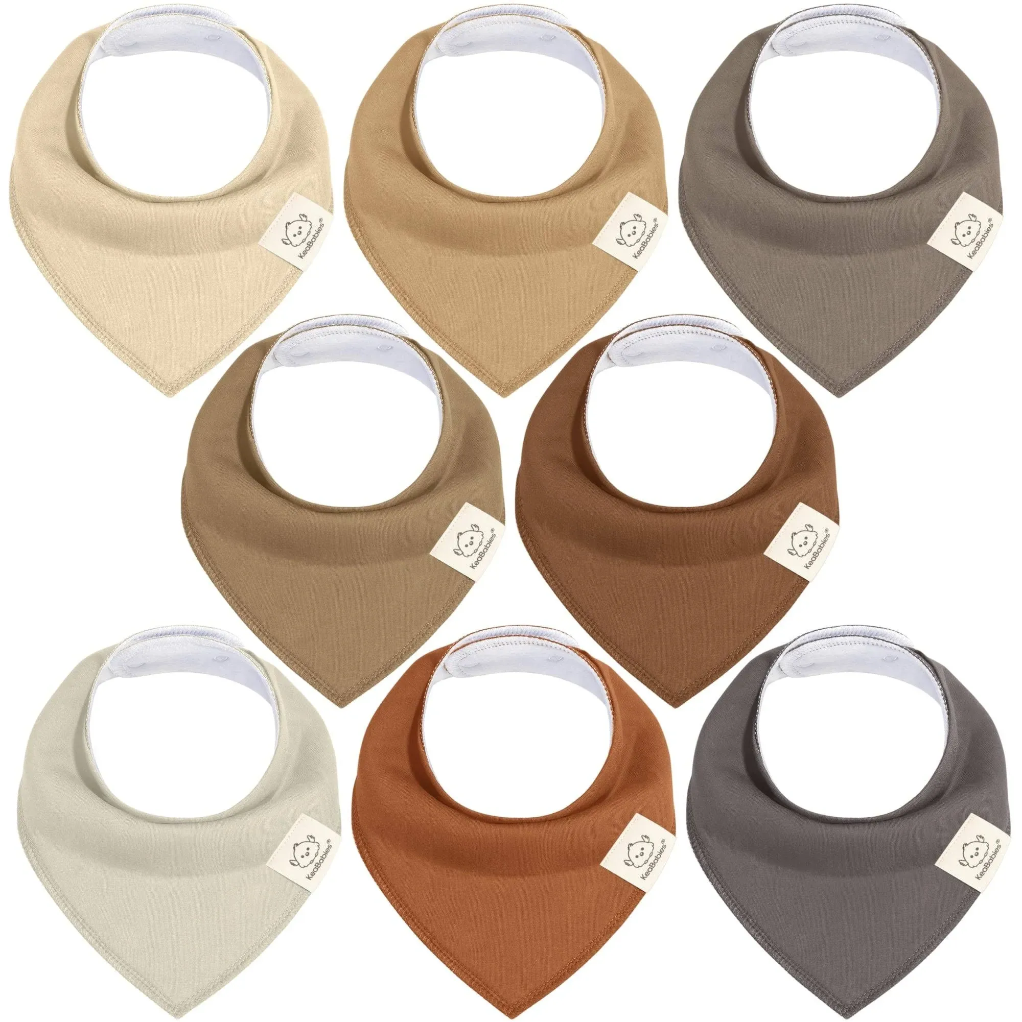 8-Pack Organic Bandana Bibs (Terracotta)