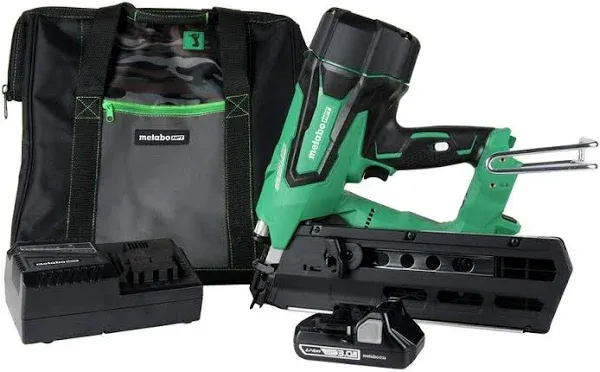 Metabo HPT 18V Framing Nail Gun Kit 3.5&#034; 21 Deg. NR1890DR(S).