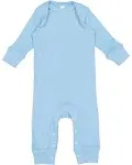 Rabbit Skins Infant Long Legged Baby Rib Bodysuit - Light Blue - 6M