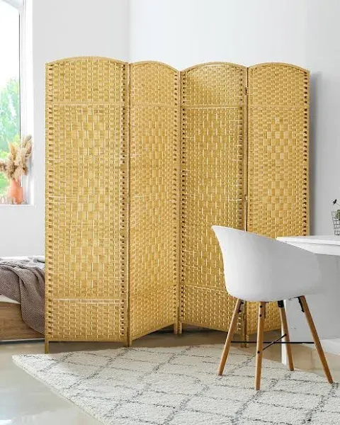 Jostyle Room Divider 6ft. Tall Extra Wide Privacy Screen, Folding Privacy Screens with Diamond Double-Weave Room dividers and