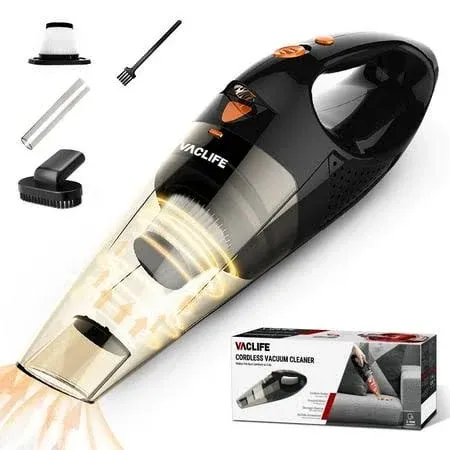 Vaclife Handheld Vacuum Car Vacuum Cleaner Cordless Mini Portable Rechargeable Vacuum Cleaner with 2 Filters