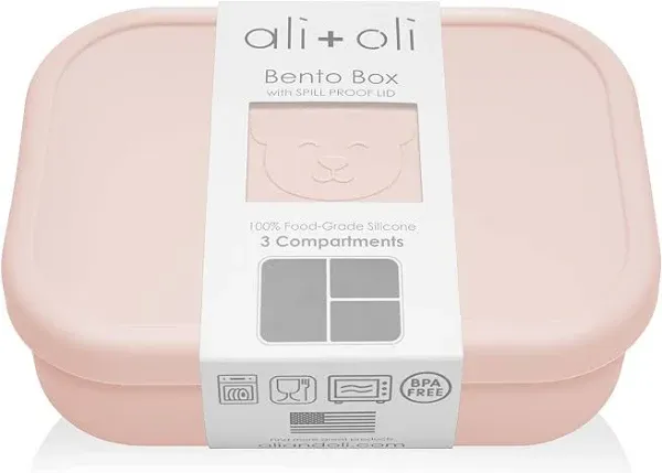 Ali+Oli Leakproof Silicone Bento Box (Rose)