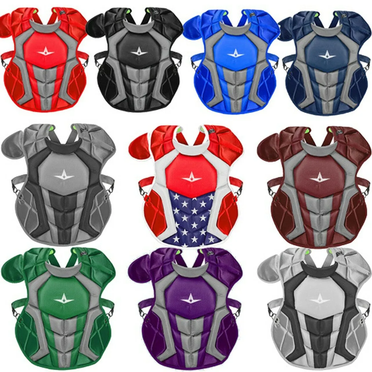 All-Star System 7 Axis 12-16 15.5&#034; Baseball Catcher&#039;s Chest Protector