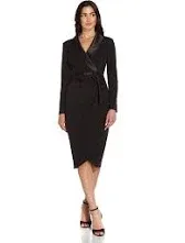 Adrianna Papell Women's Tuxedo Wrap Sheath Dress