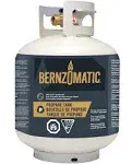 Bernzomatic Refillable/Exchangeable Off-white Steel Propane Tank 20 lbs - Easy Purging and Filling - Overfill Protection Device