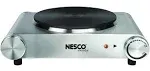 Nesco SB-01 Stainless Steel Electric Burner, 1500-watt, standard, Silver