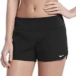 Women's Nike Solid Boardshort Swim Bottoms, Size: XXL, Black