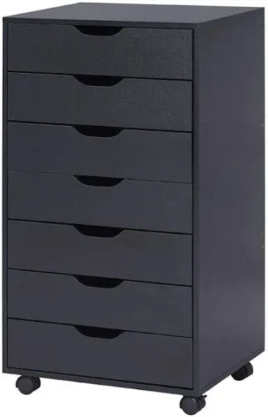 Sleek Modern Drawer Dresser Storage Cabinet with Grooved Drawer Pulls,