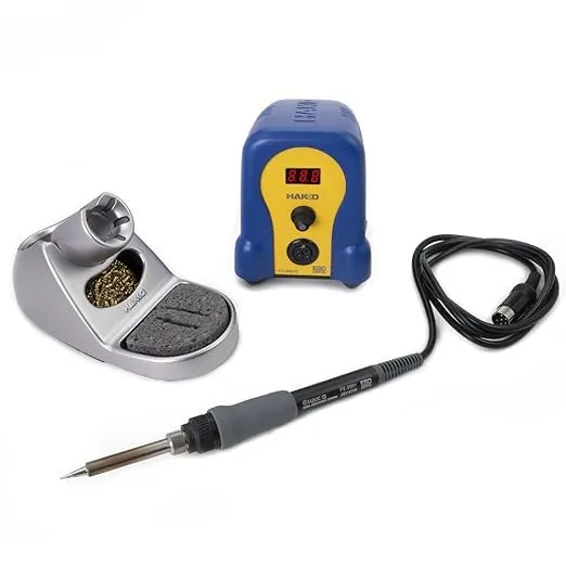 Hakko FX888DX-010BY - Digital Soldering Station with Rotary Encoder (Blue/Yellow Housing)