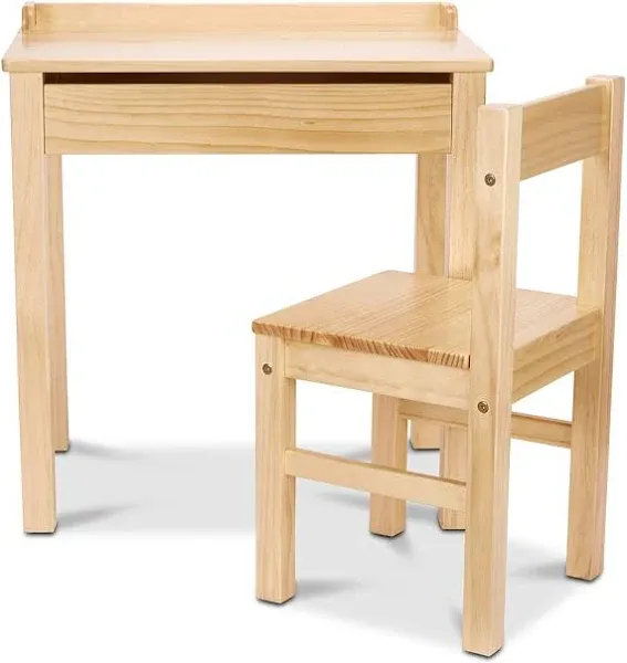 Melissa & Doug Wooden Lift-Top Desk & Chair