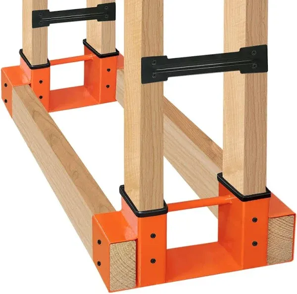 Firewood Log Storage Rack Bracket Kit with Screws Steel Fireplace Wood Storage H