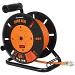 DEWENWILS Extension Cord Reel 14/3 AWG SJTW Hand Wind Retractable  60 ft,80 ft 