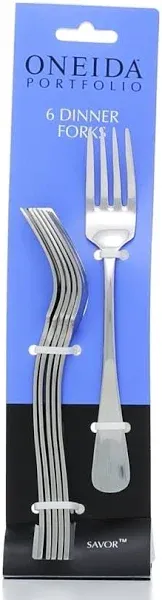 Oneida Savor Stainless Steel Dinner Fork (Set of Six)