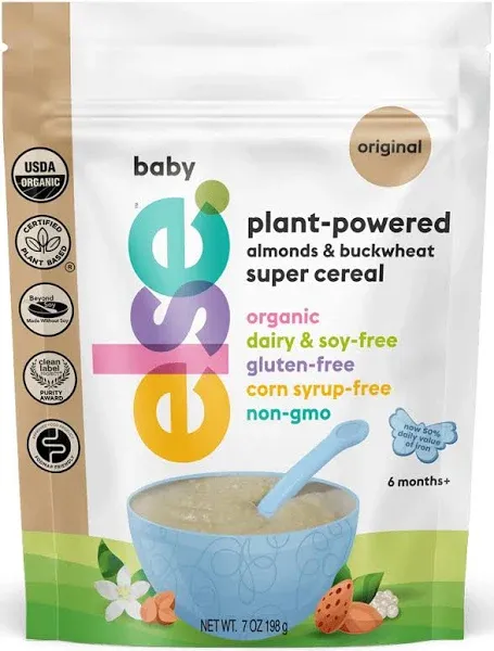 Else Nutrition Baby Cereal Stage 1 for 6 months+, Plant Protein, Organic, Whole foods, Vitamins and Minerals